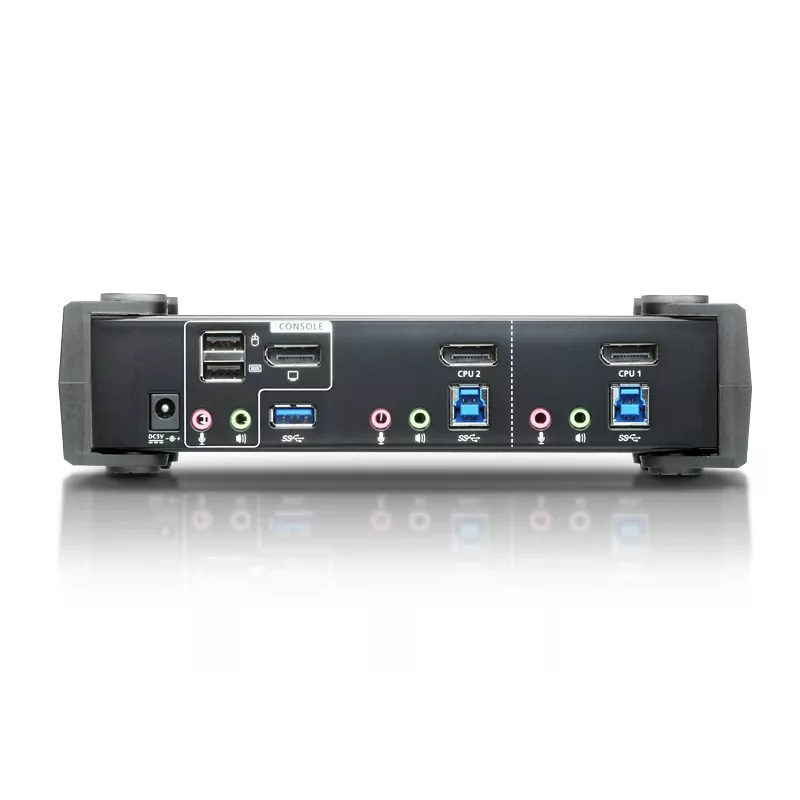 ATEN Switch KVMP™ USB 3.1 Gen 1 DisplayPort 1.2 4K de 2 portas com áudio (cabo KVM incluído)