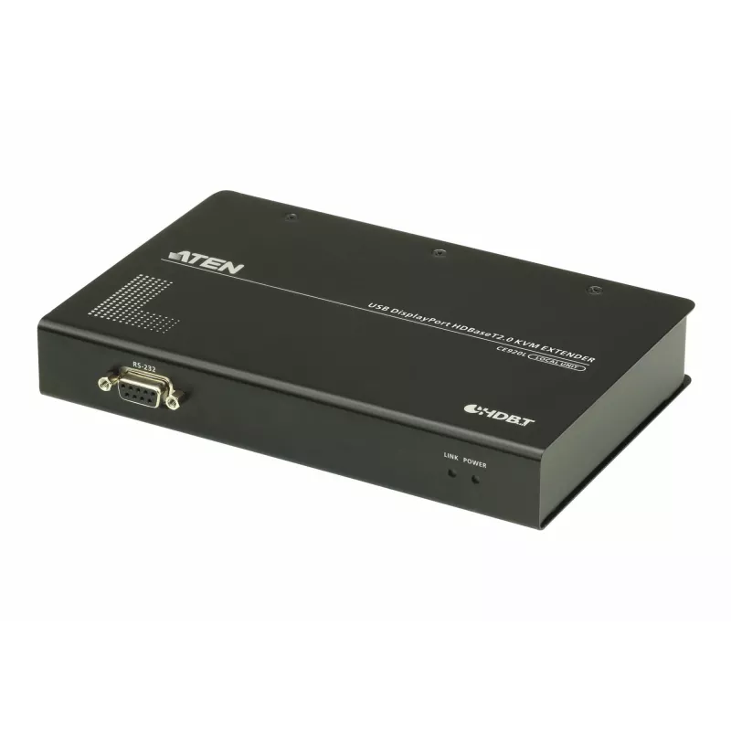 ATEN Extensor KVM USB DisplayPort HDBaseT2.0, transmissor e recetor, com fios, 150 m, Cat5e, Cat6, Cat6a, 4096 x 2160 píxeis, preto