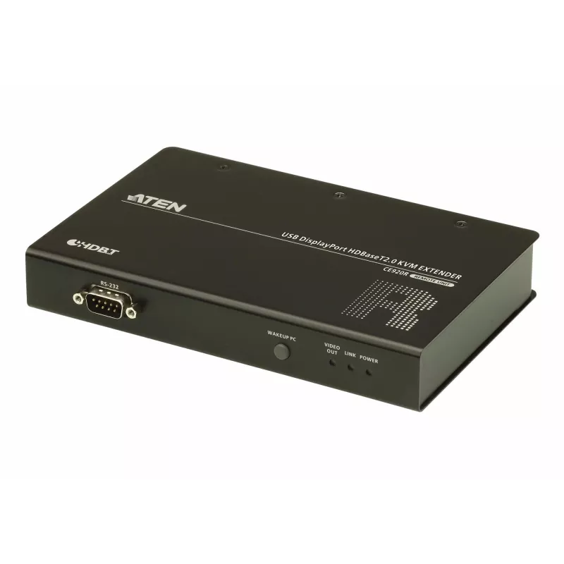 ATEN Extensor KVM USB DisplayPort HDBaseT2.0, transmissor e recetor, com fios, 150 m, Cat5e, Cat6, Cat6a, 4096 x 2160 píxeis, preto