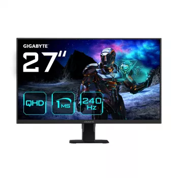 GIGABYTE GS27Q X Monitor Gaming 27 polegadas QHD - 2560 x 1440, 240 Hz, 1 ms, 250 cd/m², FreeSync Premium Pro, HDR Ready, HDMI 2.0, DisplayPort 1.4