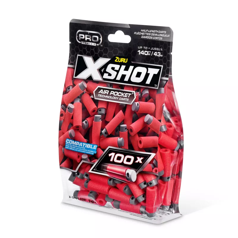 XSHOT Pro Series recarga de dardos de meia longitude (100 dardos) ZURU