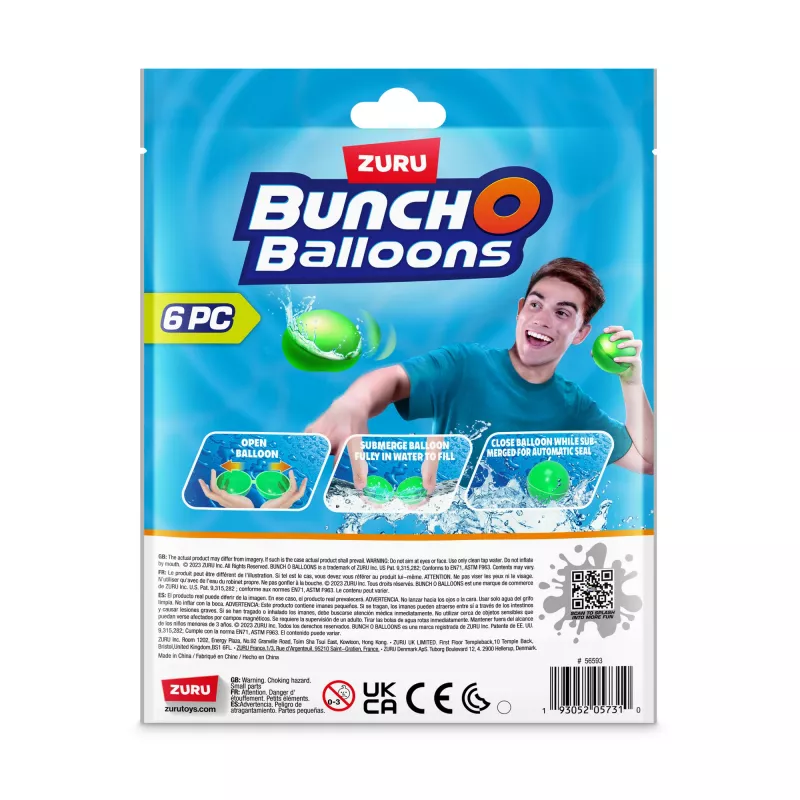 Bunch O Balloons bombas de água reutilizáveis pack de 6 ZURU