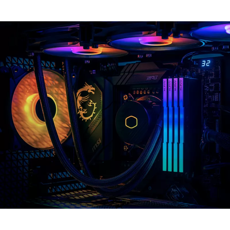 Klevv 64GB (2 x 32GB) 6000MHz CL30 DDR5 módulo de RAM gaming 30-36-36-76 CRAS V RGB