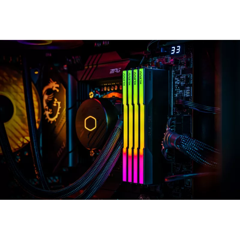 Klevv 64GB (2 x 32GB) 6000MHz CL30 DDR5 módulo de RAM gaming 30-36-36-76 CRAS V RGB