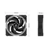 ARCTIC BioniX P120 A-RGB ventoinha de caixa de 120 mm, pack de 3, preto