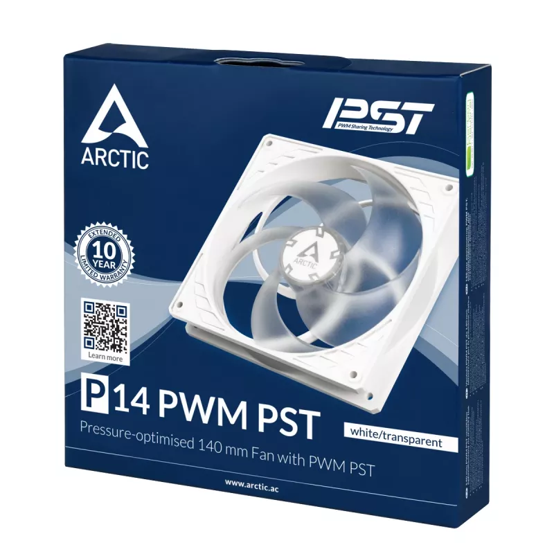 ARCTIC P14 PWM PST ventoinha de 140 mm otimizada para pressão com PWM PST