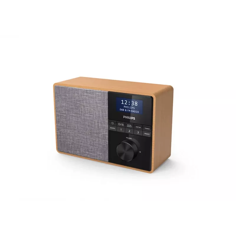 Rádio portátil Philips TAR5505/10 Digital preto, cinzento, madeira