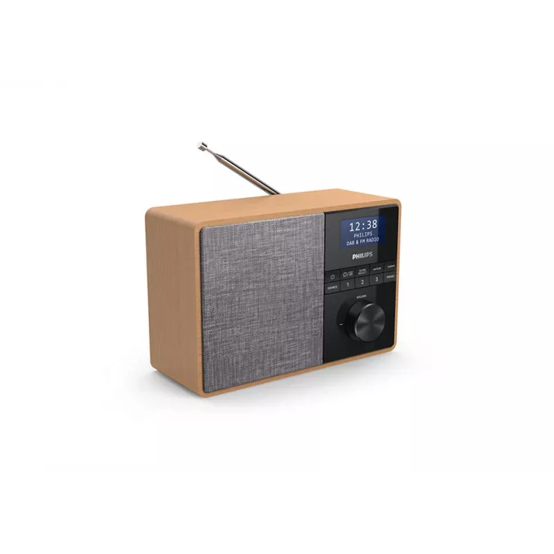 Rádio portátil Philips TAR5505/10 Digital preto, cinzento, madeira
