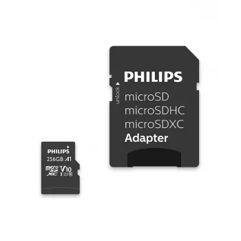Philips FM25MP45B/00 cartão microSDXC, 256 GB, Class 10, UHS-I U1, incl. adaptador