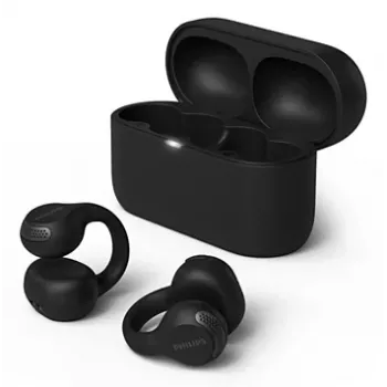 Headset Philips 2000 Série TAQ2000BK True Wireless Stereo (TWS) clipe de orelha, open-ear chamadas/música Bluetooth preto