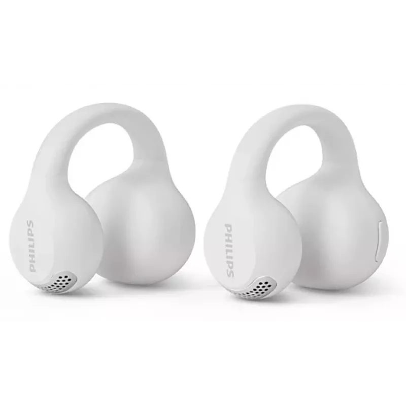 Headset Philips 2000 Série TAQ2000WT True Wireless Stereo (TWS) clipe de orelha, open-ear chamadas/música Bluetooth branco