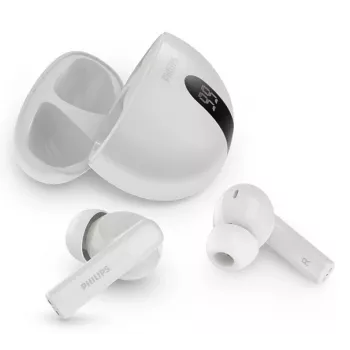 Headset intra-auricular sem fios Philips TAT2520WT/00 — Bluetooth, para chamadas e música, 20–20000 Hz, alcance de 10 m, branco, 40 g