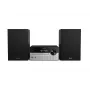 Micro-sistema de áudio doméstico Philips TAM4205M2/12 — 80 W RMS, colunas de 2 vias, Bluetooth, FM, visor LED, carregamento de disco por gaveta (preto/prateado)