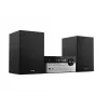 Micro-sistema de áudio doméstico Philips TAM4205M2/12 — 80 W RMS, colunas de 2 vias, Bluetooth, FM, visor LED, carregamento de disco por gaveta (preto/prateado)