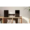 Micro-sistema de áudio doméstico Philips TAM4205M2/12 — 80 W RMS, colunas de 2 vias, Bluetooth, FM, visor LED, carregamento de disco por gaveta (preto/prateado)