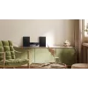 Micro-sistema de áudio doméstico Philips TAM4205M2/12 — 80 W RMS, colunas de 2 vias, Bluetooth, FM, visor LED, carregamento de disco por gaveta (preto/prateado)