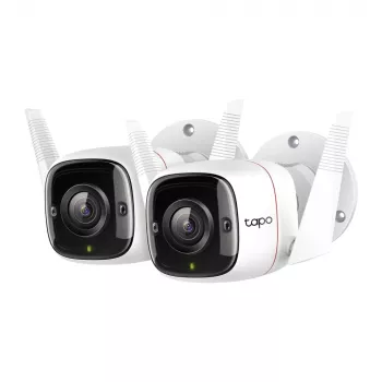 TP-Link Tapo câmara de segurança Wi-Fi para exterior, câmara de segurança IP, exterior, com fios e sem fios, CE, NCC, montagem na parede, branco