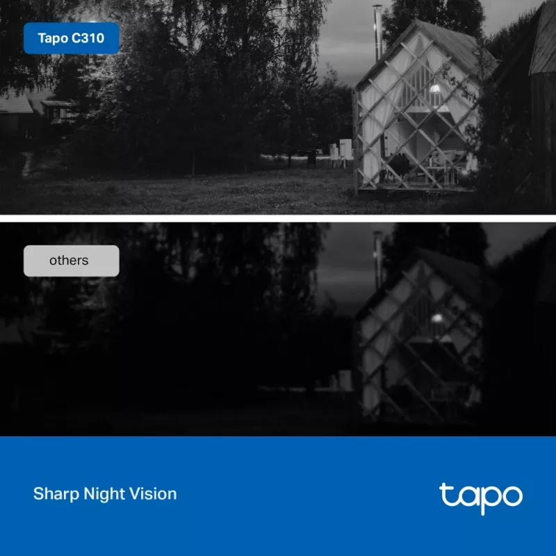 TP-Link Tapo câmara de segurança Wi-Fi para exterior, câmara de segurança IP, exterior, com fios e sem fios, CE, NCC, montagem na parede, branco