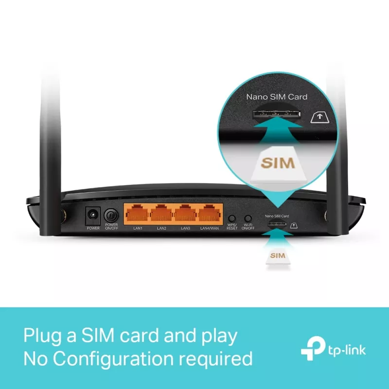 Router sem fios TP-Link MR550 Gigabit Ethernet dual-band (2,4 GHz / 5 GHz) 4G