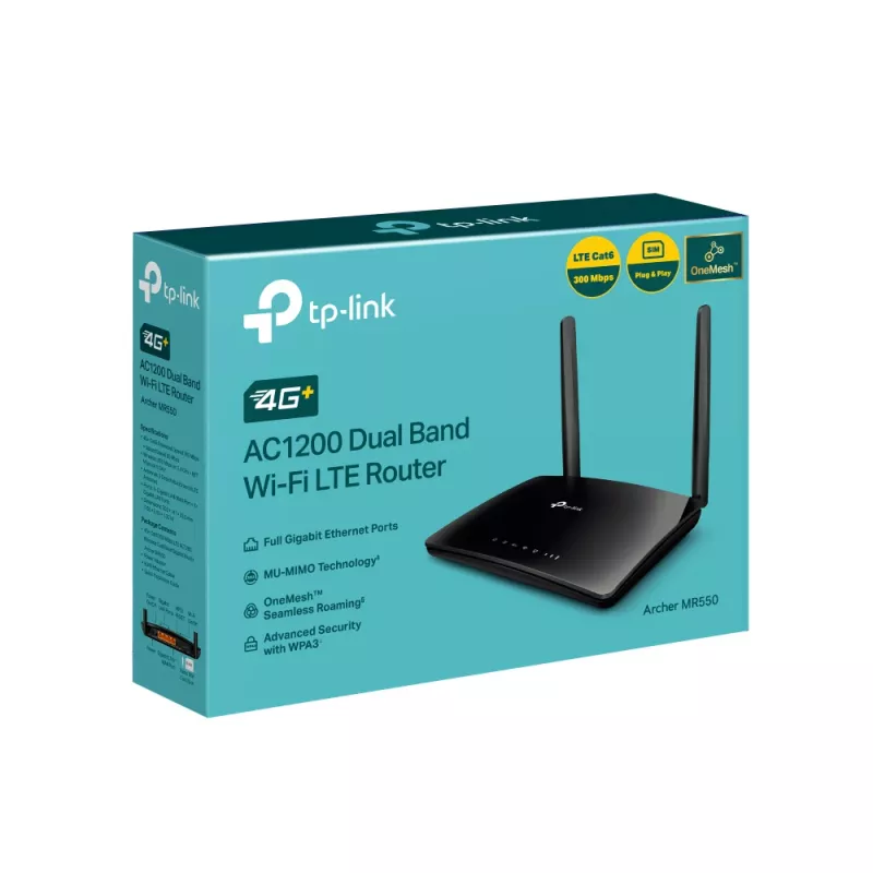 Router sem fios TP-Link MR550 Gigabit Ethernet dual-band (2,4 GHz / 5 GHz) 4G