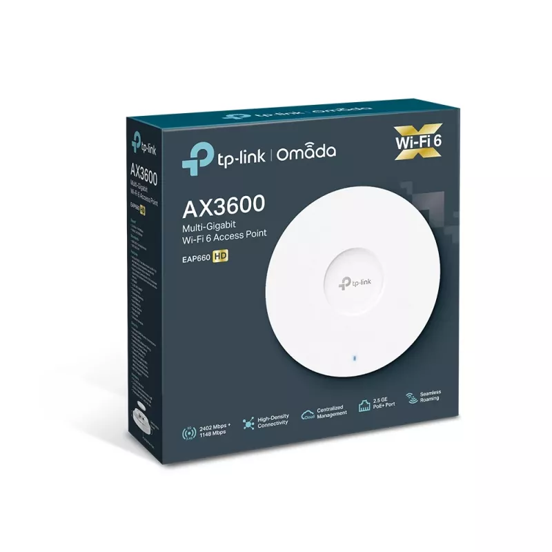 Ponto de acesso de montagem no teto TP-Link Omada AX3600 sem fios dual band multi-gigabit