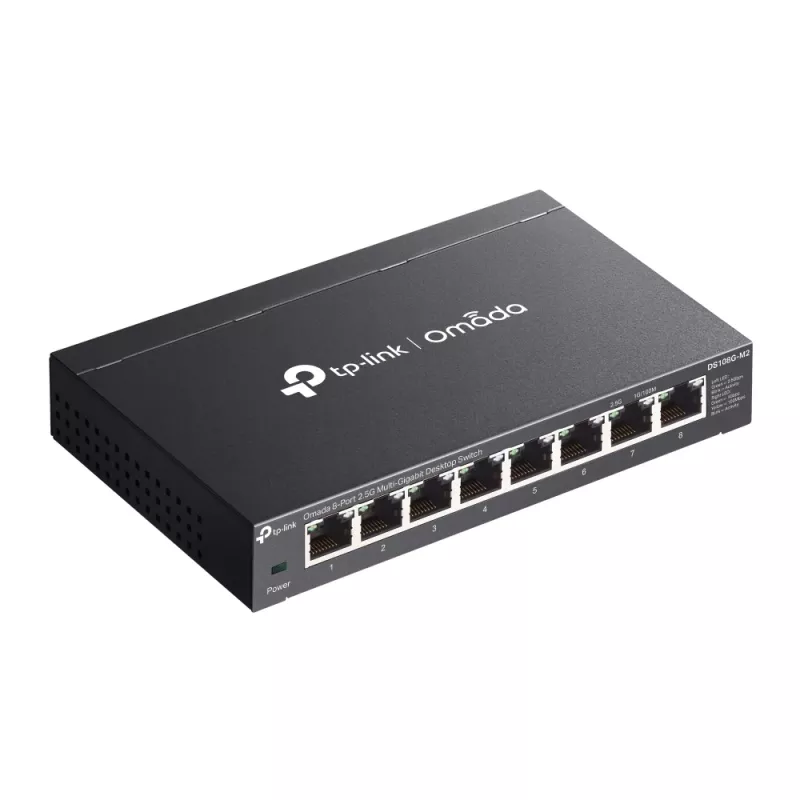 Switch de rede TP-Link Omada DS108G-M2 não gerido 2.5G Ethernet (100/1000/2500) preto