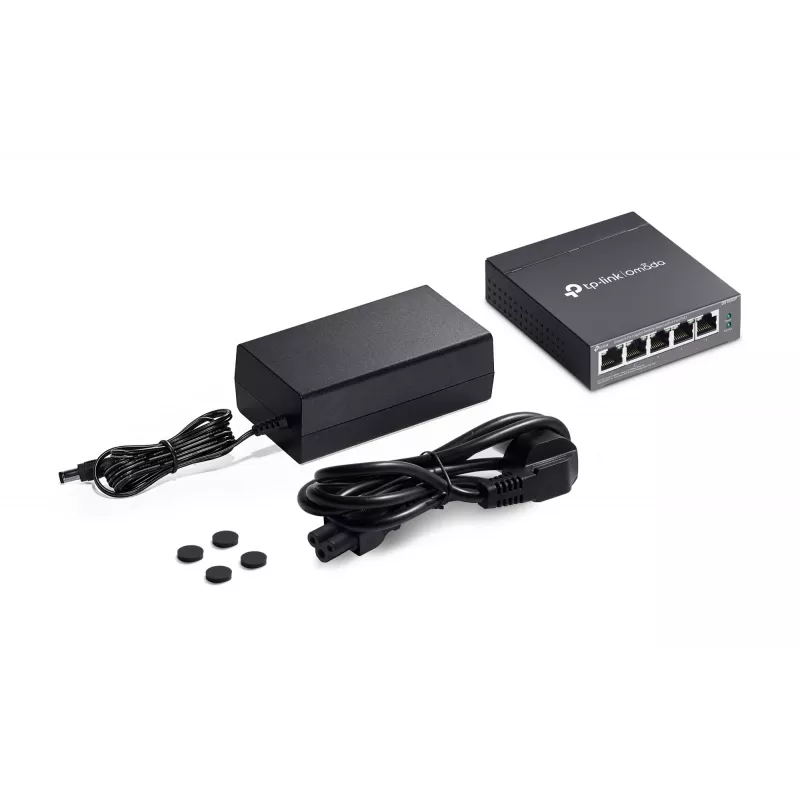 Switch de rede TP-Link Omada DS105GP não gerido Gigabit Ethernet (10/100/1000) Power over Ethernet (PoE) preto