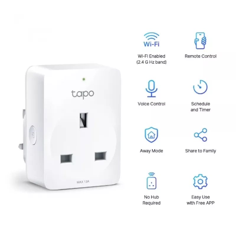 Tomada inteligente Wi-Fi TP-Link Tapo Mini P100