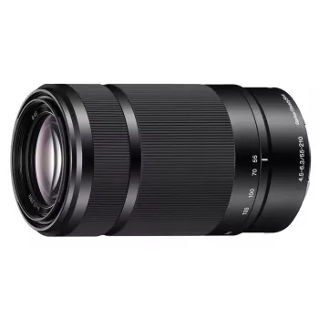 Teleobjetiva SLR Sony SEL55210 preta