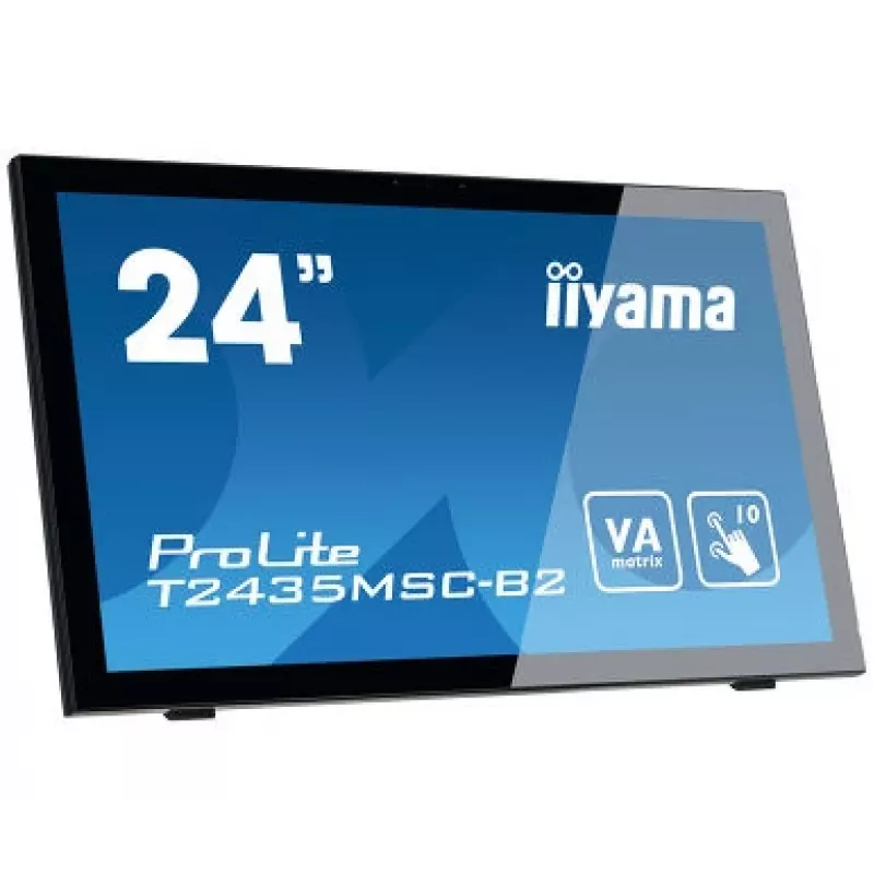 iiyama ProLite T2435MSC-B2 Monitor de computador 59,9 cm (23,6 polegadas) 1920 x 1080 píxeis Full HD LED Ecrã tátil Preto