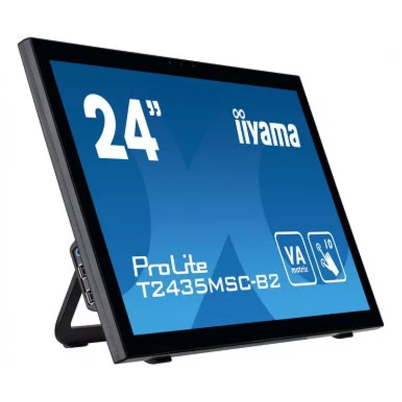 iiyama ProLite T2435MSC-B2 Monitor de computador 59,9 cm (23,6 polegadas) 1920 x 1080 píxeis Full HD LED Ecrã tátil Preto