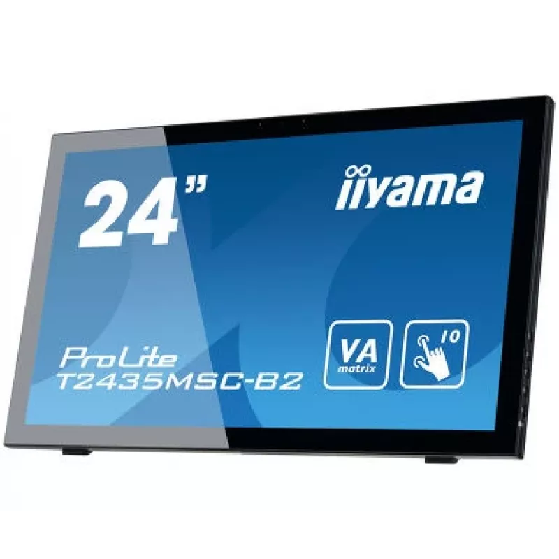 iiyama ProLite T2435MSC-B2 Monitor de computador 59,9 cm (23,6 polegadas) 1920 x 1080 píxeis Full HD LED Ecrã tátil Preto