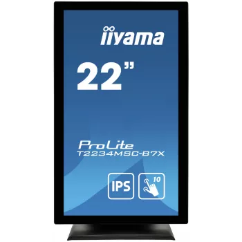 iiyama ProLite T2234MSC-B7X Monitor de computador 54,6 cm (21,5 polegadas) 1920 x 1080 píxeis Full HD Ecrã tátil Preto