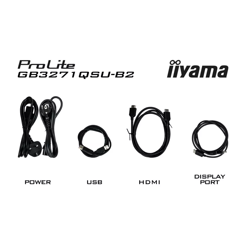 iiyama GB3271QSU-B2 Monitor de computador 80 cm (31,5 polegadas) 2560 x 1440 píxeis Quad HD LED Preto