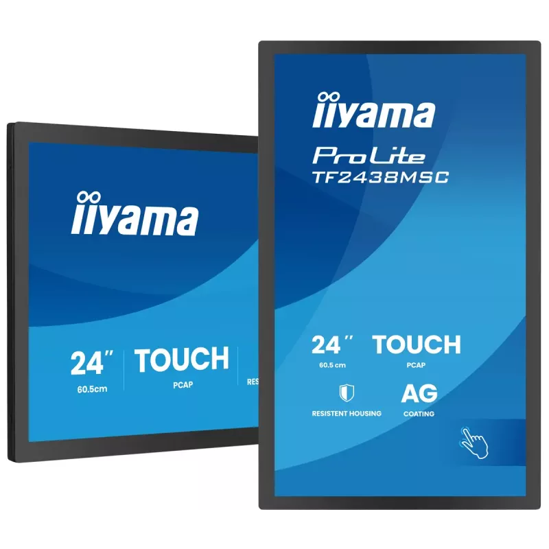 Monitor com ecrã tátil IIYAMA TF2438MSC-B2 — 24 polegadas ecrã interativo, Multi-Touch