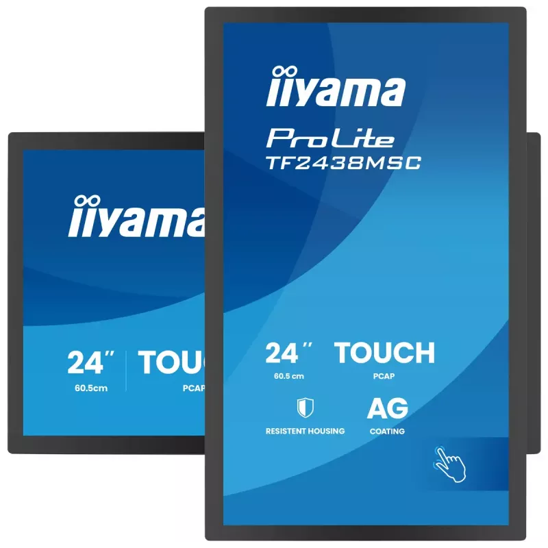 Monitor com ecrã tátil IIYAMA TF2438MSC-B2 — 24 polegadas ecrã interativo, Multi-Touch