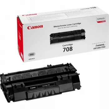 Cartucho de toner Canon 708 Preto — Toner laser original, alcance ~2500 páginas
