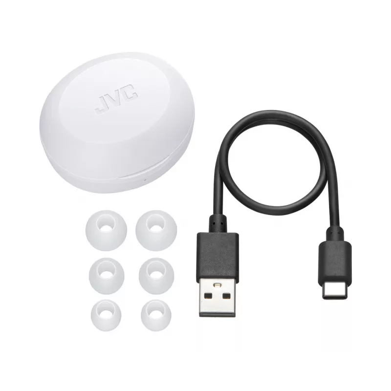 Auscultadores intra-auriculares sem fios JVC HA-A5T True Wireless Stereo (TWS) — intra-auricular, 20–20000 Hz, branco