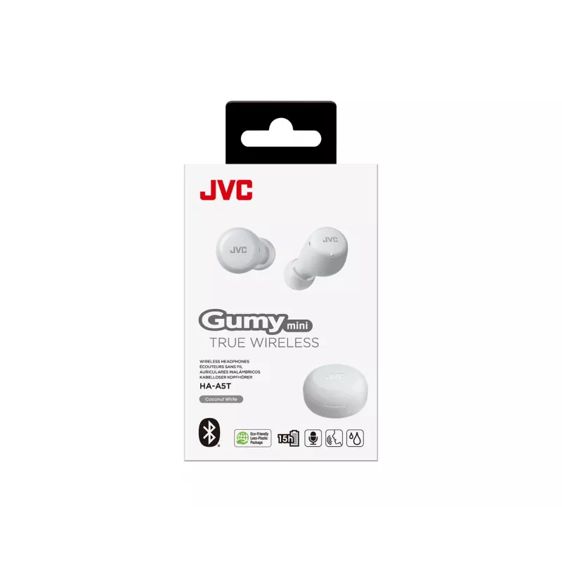 Auscultadores intra-auriculares sem fios JVC HA-A5T True Wireless Stereo (TWS) — intra-auricular, 20–20000 Hz, branco