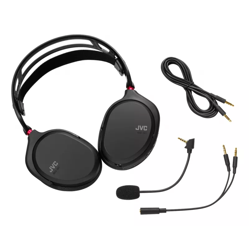 Headset JVC GG-01 com fios arco de cabeça gaming preto