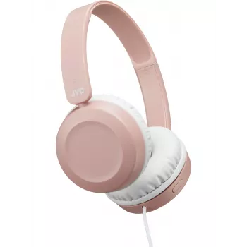 Auscultadores on-ear com fios JVC Powerful Sound rosa, com fios, 10 - 26000 Hz, chamadas/música, 140 g, headset, rosa