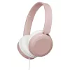 Auscultadores on-ear com fios JVC Powerful Sound rosa, com fios, 10 - 26000 Hz, chamadas/música, 140 g, headset, rosa