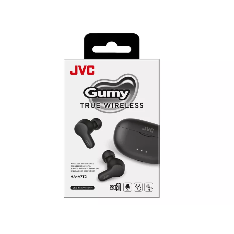JVC Gumy TWS Stix preto, True Wireless Stereo (TWS), 20 - 20000 Hz, chamadas/música, 8,4 g, headset, preto