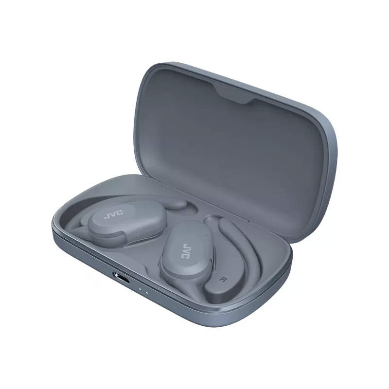 Headset JVC HA-NP40T True Wireless Stereo (TWS) auscultadores intra-auriculares com gancho de orelha Bluetooth, 20–20000 Hz, 10 m, cinzento