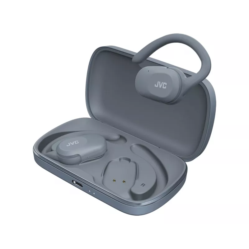 Headset JVC HA-NP40T True Wireless Stereo (TWS) auscultadores intra-auriculares com gancho de orelha Bluetooth, 20–20000 Hz, 10 m, cinzento