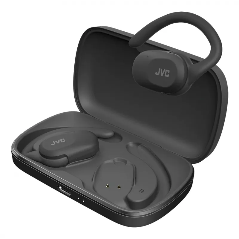 Headset JVC HA-NP40T True Wireless Stereo TWS gancho de orelha Bluetooth preto, 20–20000 Hz, 10 m