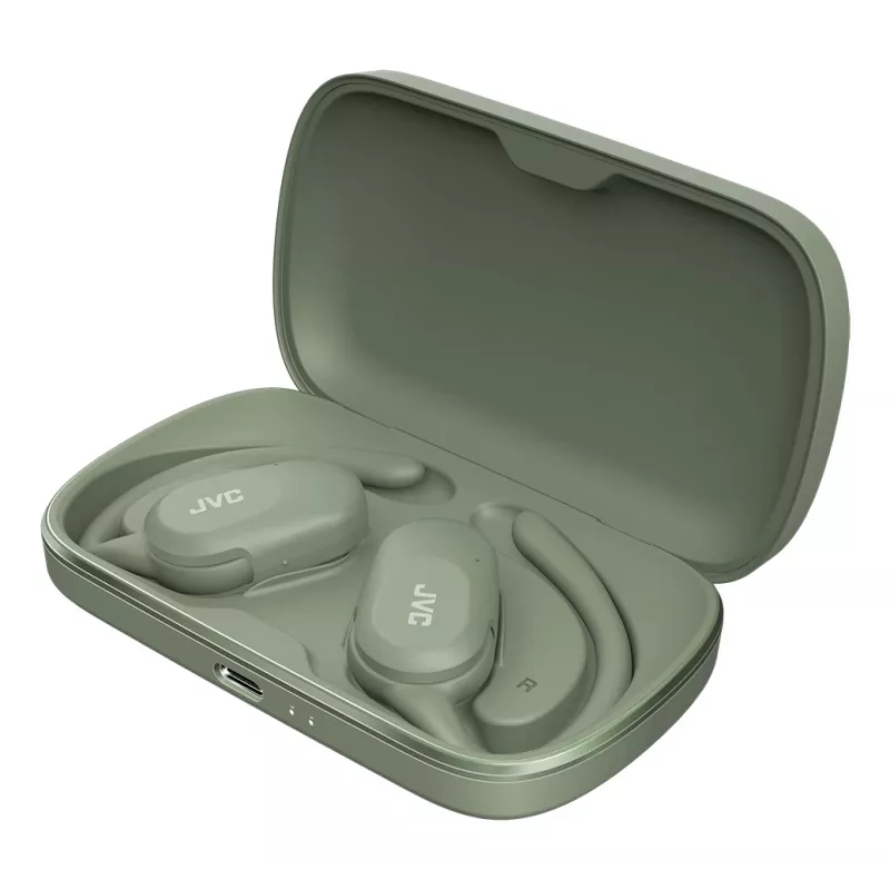 Headset JVC HA-NP40T True Wireless Stereo (TWS) gancho de orelha chamadas/música Bluetooth verde