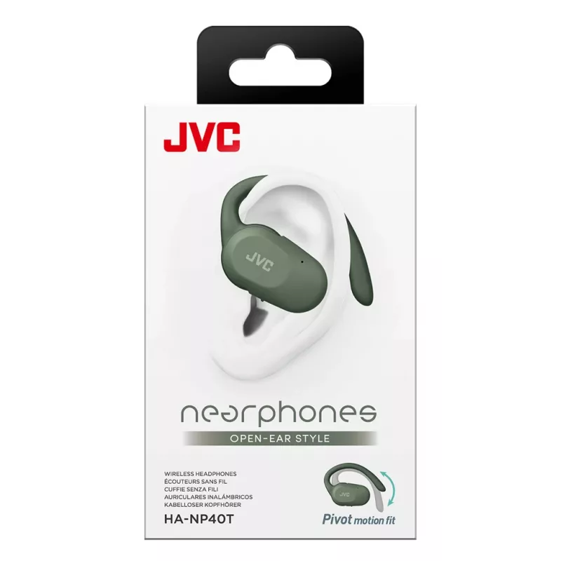 Headset JVC HA-NP40T True Wireless Stereo (TWS) gancho de orelha chamadas/música Bluetooth verde