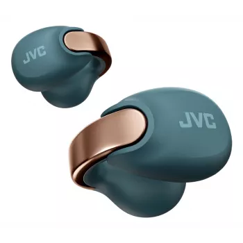 Headset JVC HA-NP1T True Wireless Stereo (TWS) com clipe auricular para chamadas/música USB Type-C Bluetooth azul, dourado