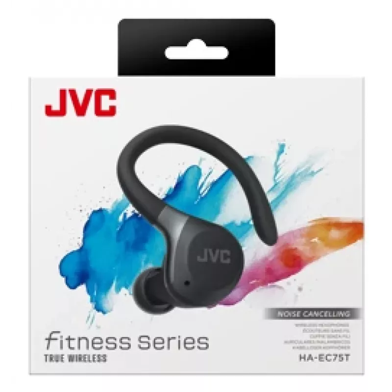 Auscultadores/headset JVC HA-EC75T-B-U sem fios gancho de orelha desporto Bluetooth preto